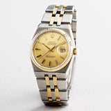 Pre Owned Mens Rolex Two-Tone Oysterquartz Datejust Gold Champagne 17013