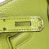HERMES  Lime Green Togo 35cm Birkin Bag