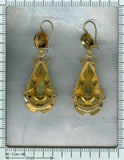 Gold Biedermeier  long pendant earrings