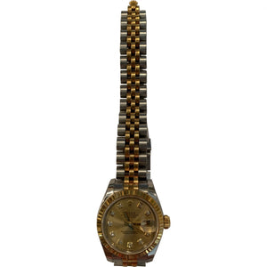 Rolex lady datejust 28mm gold gold and steel watch