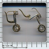 Vintage diamond pendant earrings