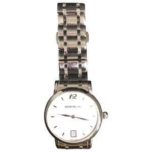 Montblanc star silver steel watch