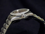 PRE OWNED LADIES ROLEX STAINLESS STEEL OYSTER PERPETUAL DIAMOND WITH A SALMON DI