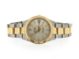 Pre Owned Mens Rolex Two-Tone Datejust Turn-O-Graph with a Silver Dial 16263