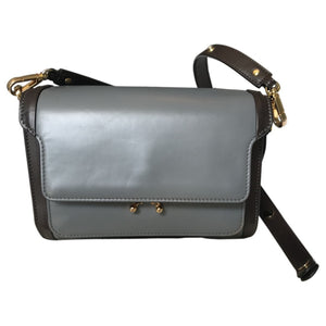 Marni trunk grey leather handbag