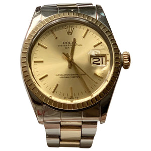 Rolex oyster perpetual 34mm yellow gold and steel watch