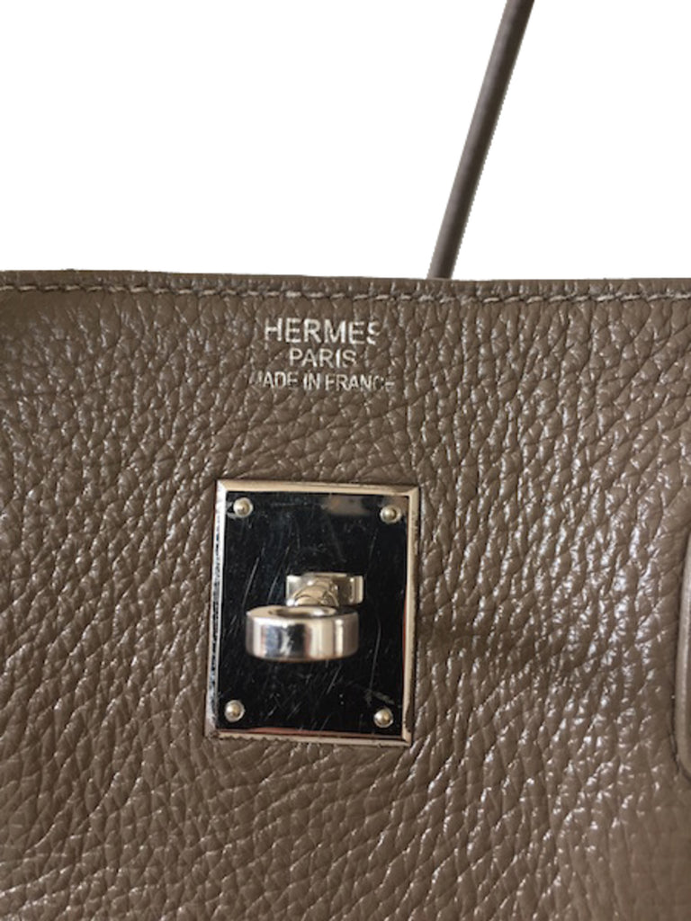Hermès Hermès Birkin 40 Taurillon Clémence étoupe