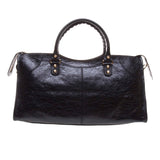 Balenciaga Black Lambskin Gold Giant 12 Part-Time Motorcycle Handbag