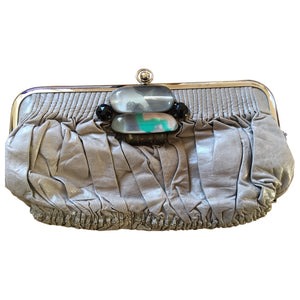 Marni grey leather clutch bag