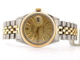 Pre Owned Mens Rolex Two-Tone Datejust with a Gold Champagne Dial 1601