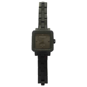 Burberry black steel watch