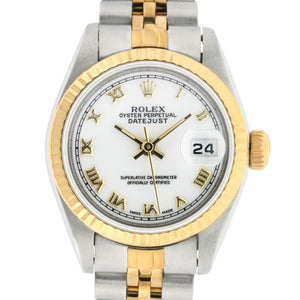 Rolex datejust 36mm white gold and steel watch