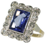 Vintage sapphire and diamond ring