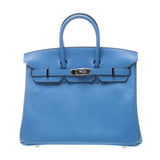 Hermes Bleu Paradis Swift Leather Birkin 25cm (T Stamp)