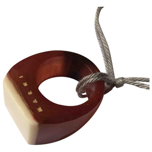 Marni red horn rings