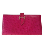 Hermes Bearn Fuschia Ostrich wallet