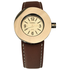 Chanel ronde camel steel watch