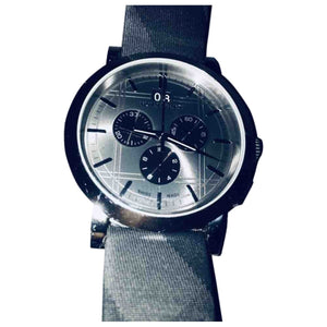 Burberry grey steel watch