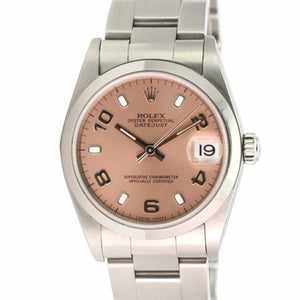 Rolex datejust 31mm orange steel watch
