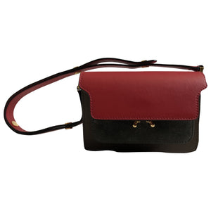 Marni trunk red leather handbag