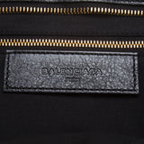 Balenciaga Black Lambskin Gold Giant 12 Part-Time Motorcycle Handbag