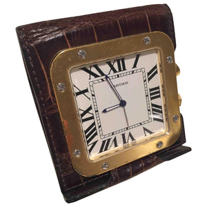 Cartier brown gold plated watch