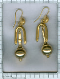Victorian gold dangle earrings