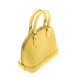 Louis Vuitton M90104 Monogram Vernis Citrine Alma BB Handbag with Shoulder Strap