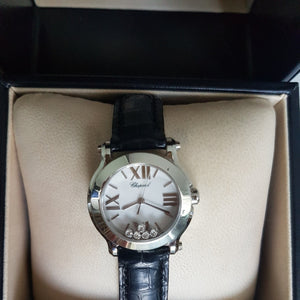 Chopard happy sport black steel watch