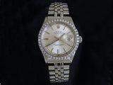 Pre Owned Mens Rolex Stainless Steel Datejust Diamond with a Silver Dial 1603