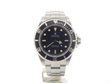 PRE OWNED MENS ROLEX STAINLESS STEEL SUBMARINER WITH A BLACK DIAL 14060M