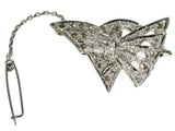 Decorative platinum estate bow brooch