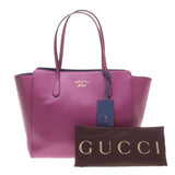 Gucci 354397 Magenta Swing Leather GM Tote Bag