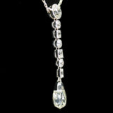 Platinum Art Deco diamond pendant neckla