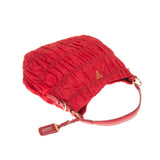 Prada Red Nylon Shoulder Bag with Shoulder Strap