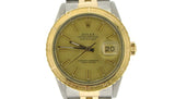 Pre Owned Mens Rolex Two-Tone Datejust with a Gold Champagne Dial 16253