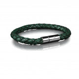 LEATHER BRACELET 6MM - STEEL