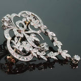 Platinum brooch & pendant Garland Style