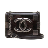 Chanel Black Lambskin Boy Brick Crossbody Bag