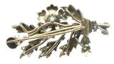 Belgian antique flower branch brooch