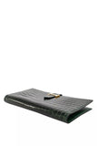 Vert Emeraude Porosus Crocodile Lisse Bearn Wallet