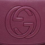 Gucci 323190 Purple Soho Leather Chain Bag