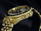 PRE OWNED MENS ROLEX YELLOW GOLD GMT-MASTER WITH A MOP DIAMOND DIAL 16758
