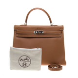 Hermes Gold Togo Leather Kelly 35cm Handbag (Q Stamp)