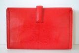 Hermès Jige Lizard Rouge Braise clutch Lizard Rouge Braise – Very rare color