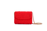 Ruche & Hues Abstract Baguette Red - Handmade