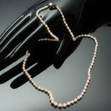 Antique diamond clasp pearl necklace