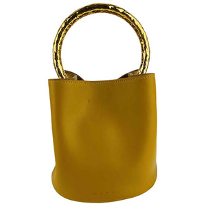 Marni pannier camel leather handbag