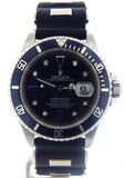 PRE OWNED MENS ROLEX STAINLESS STEEL SUBMARINER DATE WITH A SERTI DIAL 16610