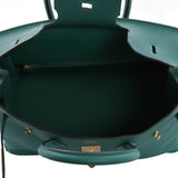 HERMES  Malachite Togo 35cm Birkin Bag